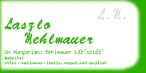laszlo mehlmauer business card